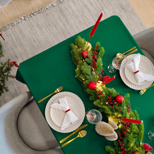 Obrus 140x240 Plamoodporny Surbo Zieleń Butelkowa