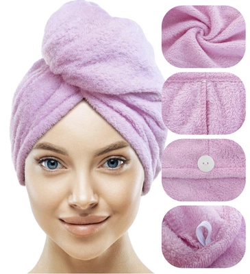 Turban 65 x 25 Ręcznik Mikrofibra Aki Lawenda