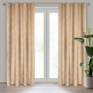 Pierre Cardin Goja Velvet Curtain 140 x 250 Beige