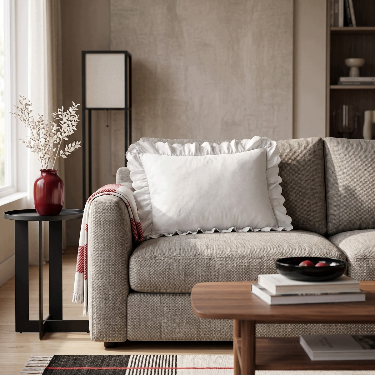 Poszewka Luxury Jowita widok całego produktu na łóżku
