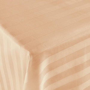 Prześcieradło 160 x 240 Satyna Bambus STRIPE BEIGE