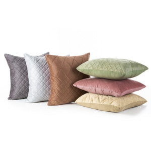 Quilted 40 x 40 Pillowcase Velvet Luiz3 Pink