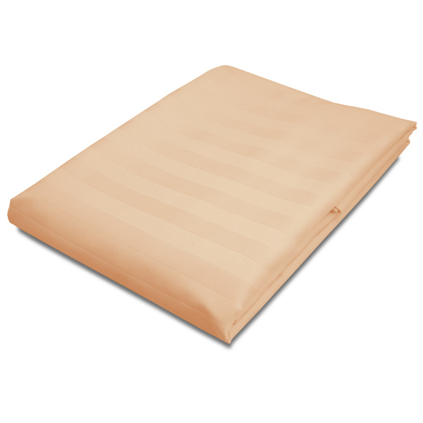 Prześcieradło 220 x 260 Satyna Bambus STRIPE BEIGE