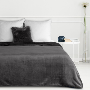 Blanket 200 x 220 Microfiber Double-sided Tedy Steel