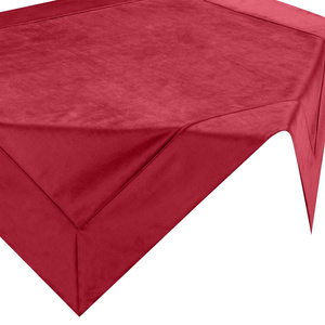 Obrus 85 x 85 Dekoracyjny Velvet Bordo