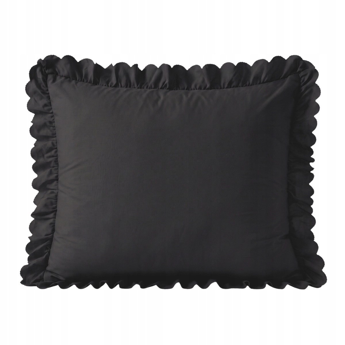 Poszewka Luxury Jowita czarna z falbaną 50x60 cm