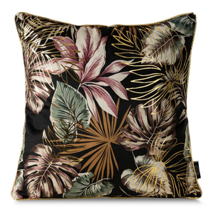 Poszewka 45 x 45 Dekoracyjna Maroko Czarny+Złoty