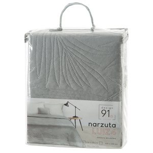 Narzuta 220 x 240 Pikowana Velvet Luiz4 Srebrny