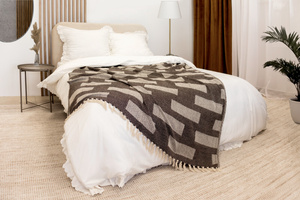 150 x 200 Cotton Boho Aredo 11 Brown Blanket