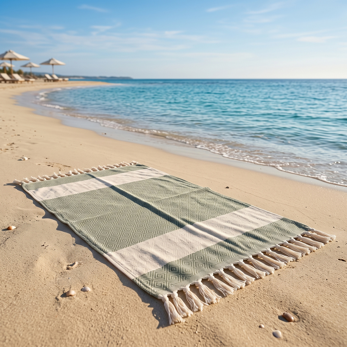 Ręcznik plażowy Peri Hamam Elmas – detale wykończenia i splot