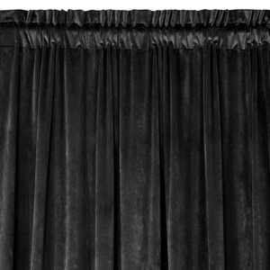 Curtain 140 x 270 Decorative Velvet Melanie Black