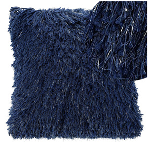 Shaggy Celia Decorative Pillowcase 40 x 40 Navy Blue