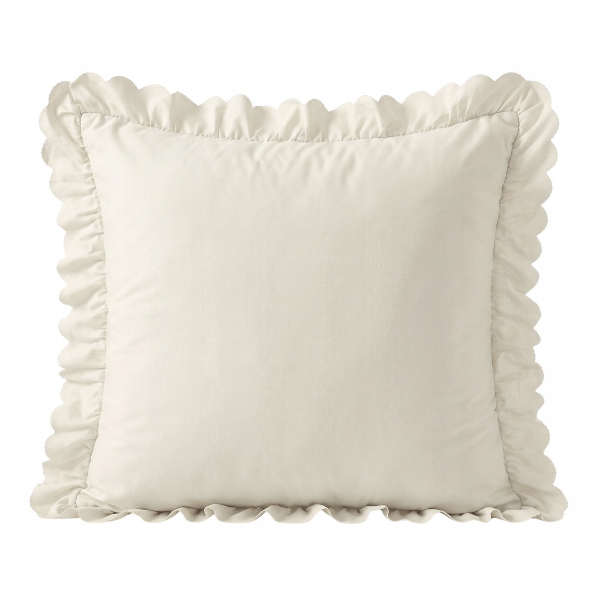 Poszewka z falbaną Luxury Jowita kremowa 70x80 cm – elegancki dodatek do sypialni