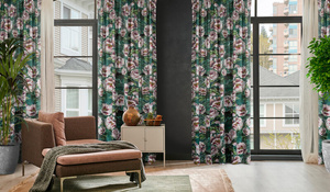 Zasłona 140 x 270 Dekoracyjna Velvet Palmera Ziel