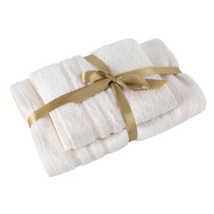 Komplet Ręczników Kąpielowych 2 szt Loca Biały